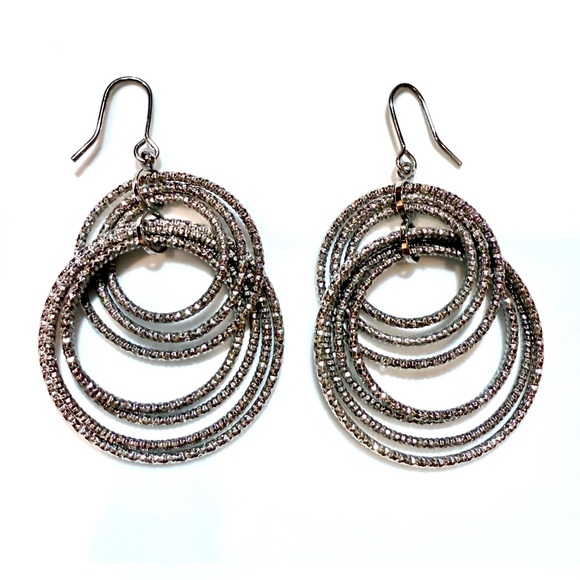 Silver Tone Earrings - Picture 1 of 2